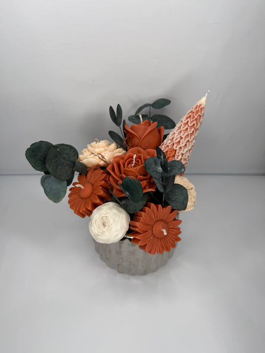 Florero de Flores de Vela – Aroma Canela